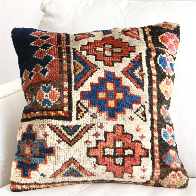 クッションカバー ヴィンテージ イラン ラグ トライバル C m25392.jpg