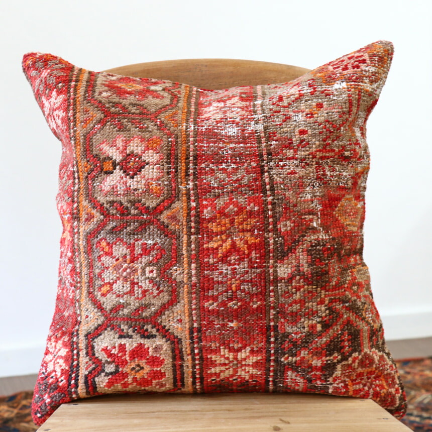 楽天市場】ヴィンテージラグ クッションカバー 40×42cm トルコ絨毯