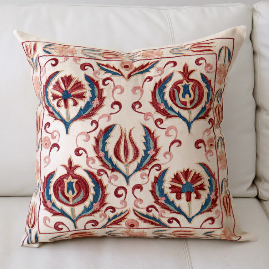 ウズベキスタン スザニ刺繍 シルク ウズベキスタン刺繍布 スザニ シルクの手刺繍スザニ ウズベキスタン