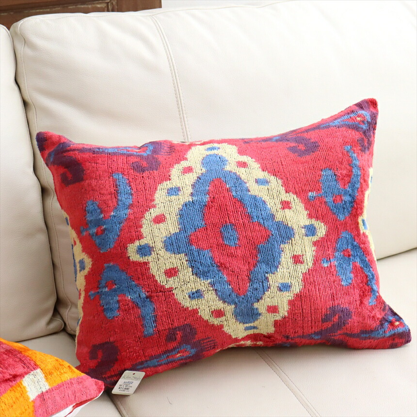 楽天市場】アトラス(イカット・絣) クッションカバー ウズベキスタン