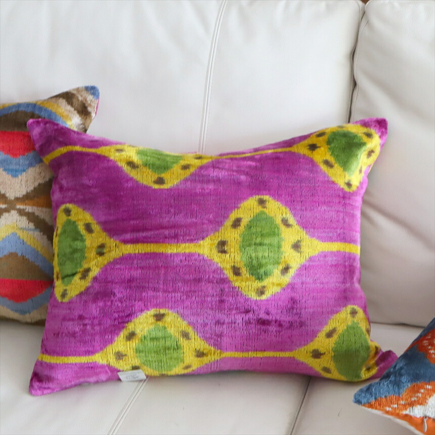 楽天市場】アトラス(イカット・絣) クッションカバー ウズベキスタン