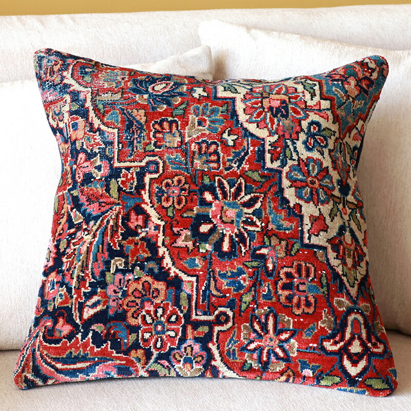 楽天市場】ヴィンテージラグ クッションカバー 40×42cm トルコ絨毯