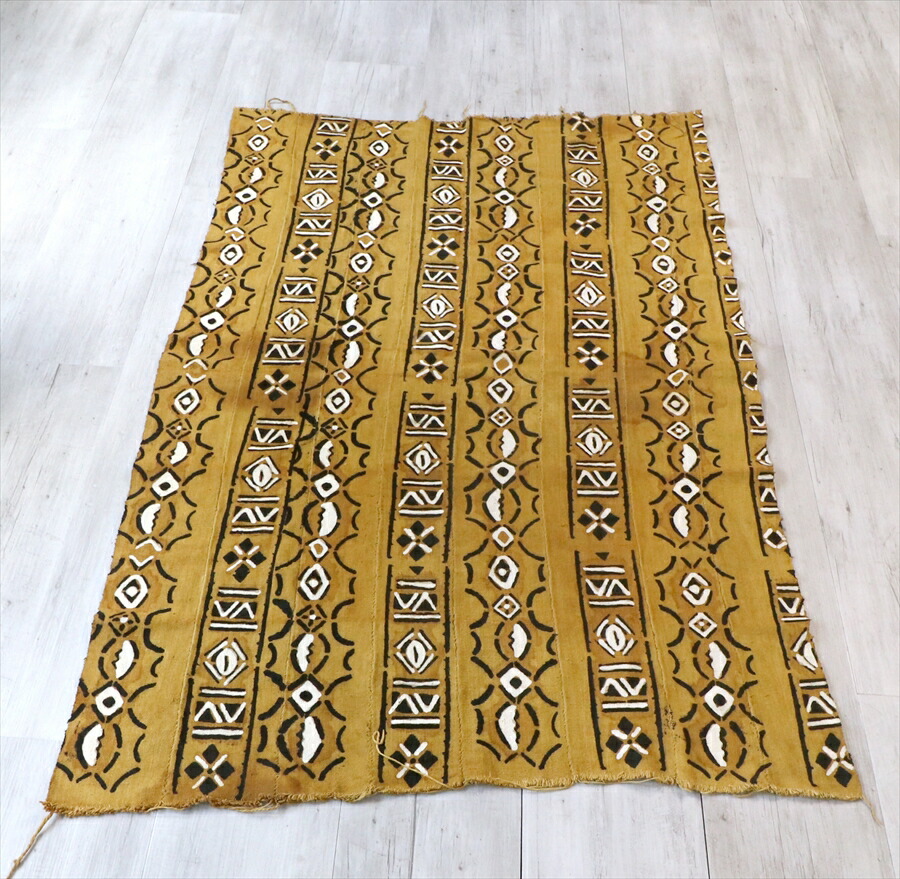 楽天市場】アフリカ泥染め布・マリ/ボゴラン ベルト 178×10.5cm黄土色 