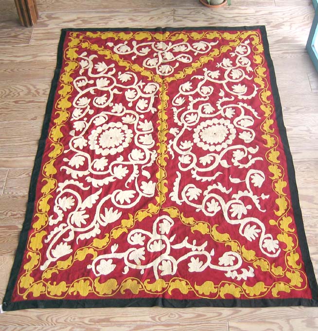 楽天市場】スザニ ウズベキスタンの刺繍布・オールドスザンニ261×191cm