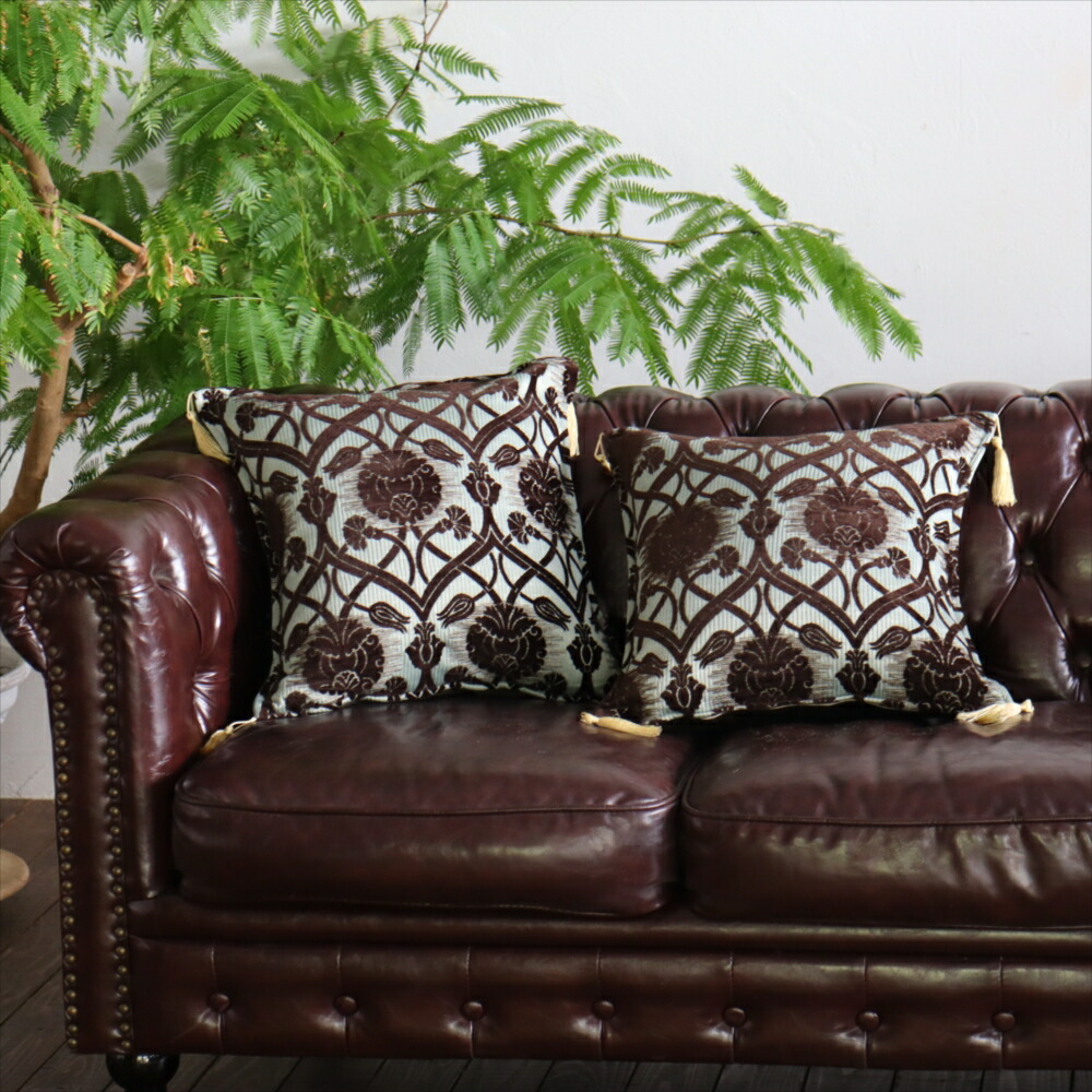 楽天市場】クッションカバー45x45cm トルコデザイン シュニール素材の