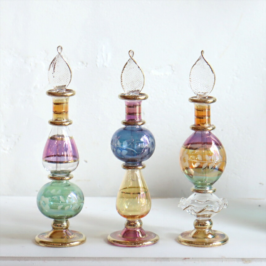 楽天市場】ガラス香水瓶 3本セット エジプト製 Egyptian Purfume