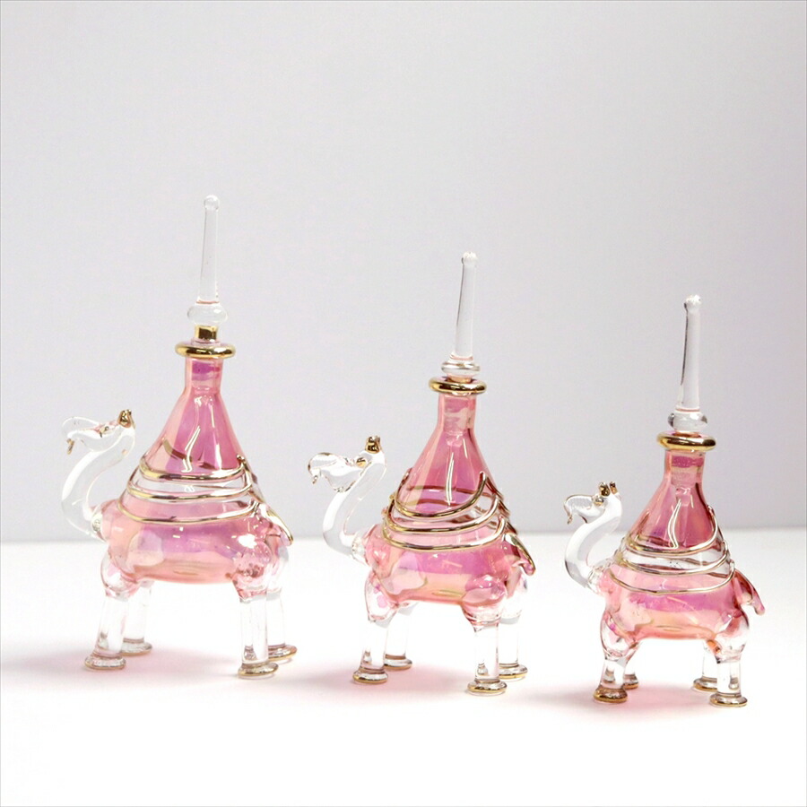 楽天市場】エジプト香水瓶・手吹きガラスの工芸品/ラクダ2頭