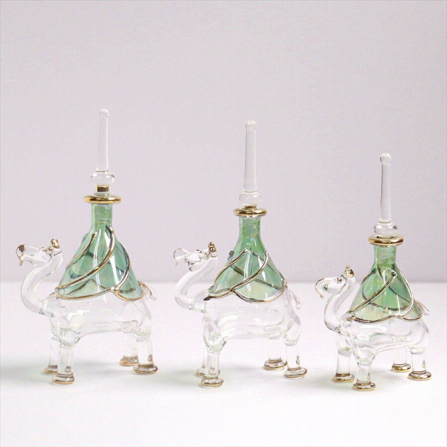 美品　ガラス　エジプト 香水瓶 切子ガラス 工芸ガラス 手吹き 金彩 楽天市場】エジプト香水瓶・手吹きガラスの工芸品/ラクダ2頭
