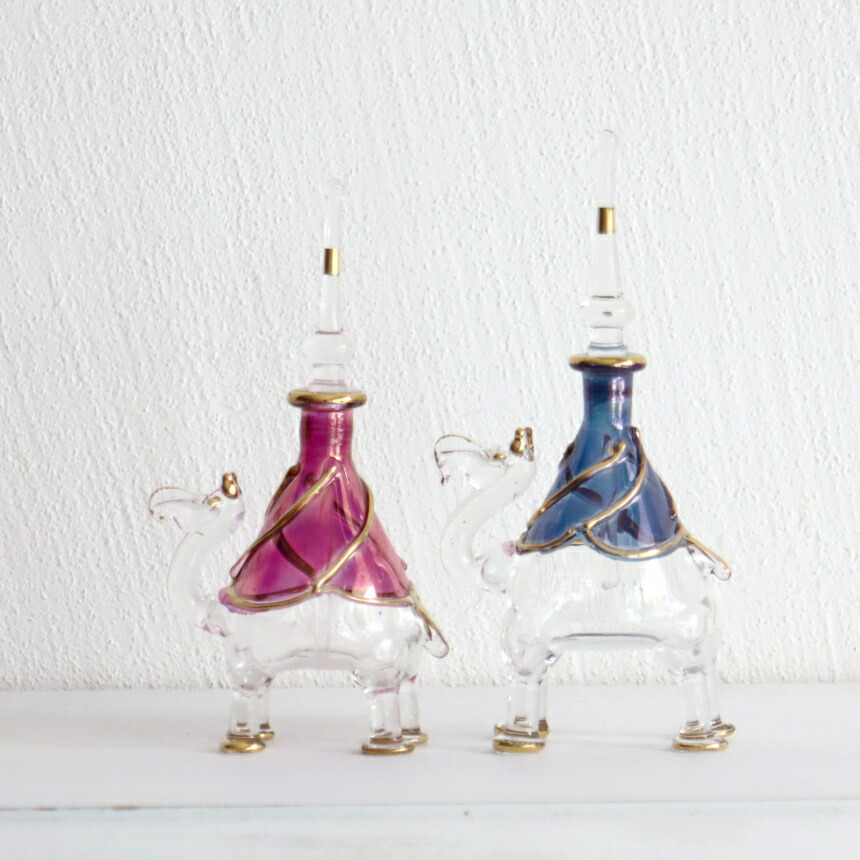 楽天市場】【10%OFFクーポン対象品】エジプト香水瓶 ラクダ 2頭セット