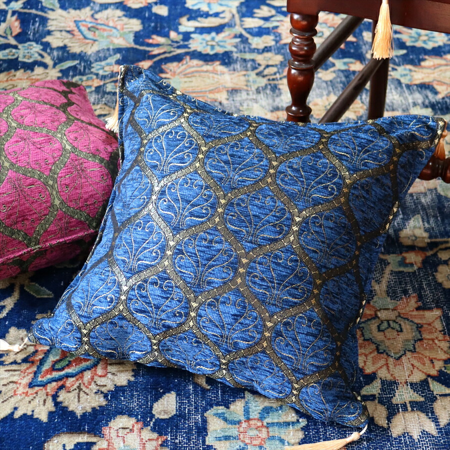 楽天市場】クッションカバー 45×45cm トルコデザイン シュニール素材の