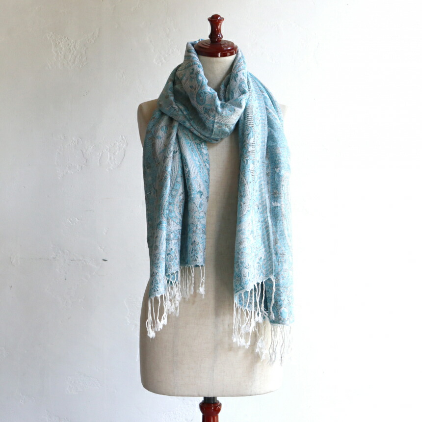 楽天市場】ペイズリー柄の大判ストール 艶のあるなめらかなヴィスコス