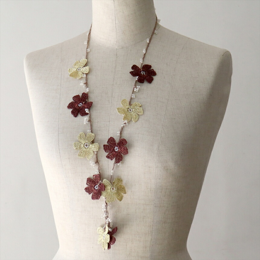 【クリアランスセール】Oyn04 オヤネックレス 楽天市場】トルコのレース「オヤ」ネックレスかぎ針編みの