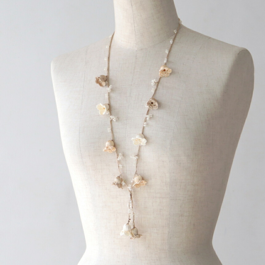 楽天市場】トルコのレース「オヤ」ネックレスかぎ針編みの