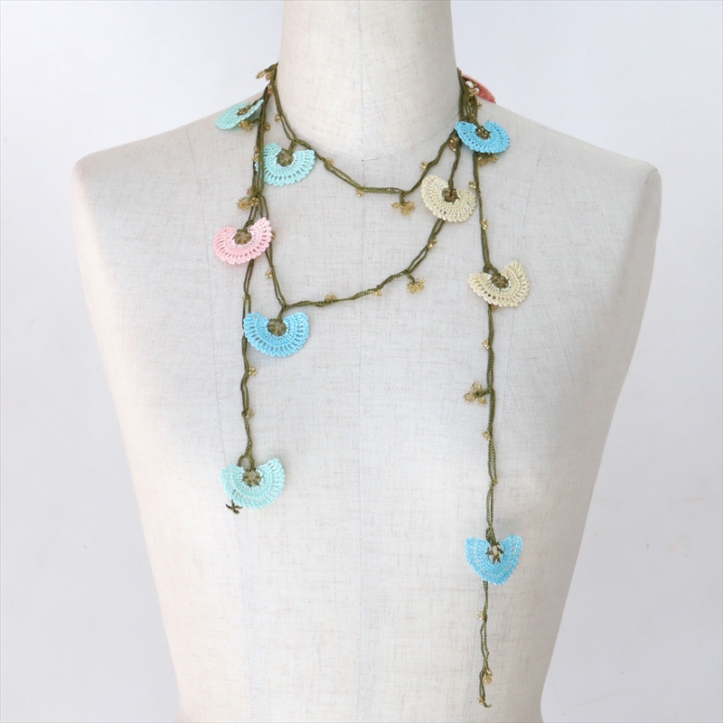 楽天市場】トルコのレース「オヤ」ネックレスかぎ針編みのトゥオヤ