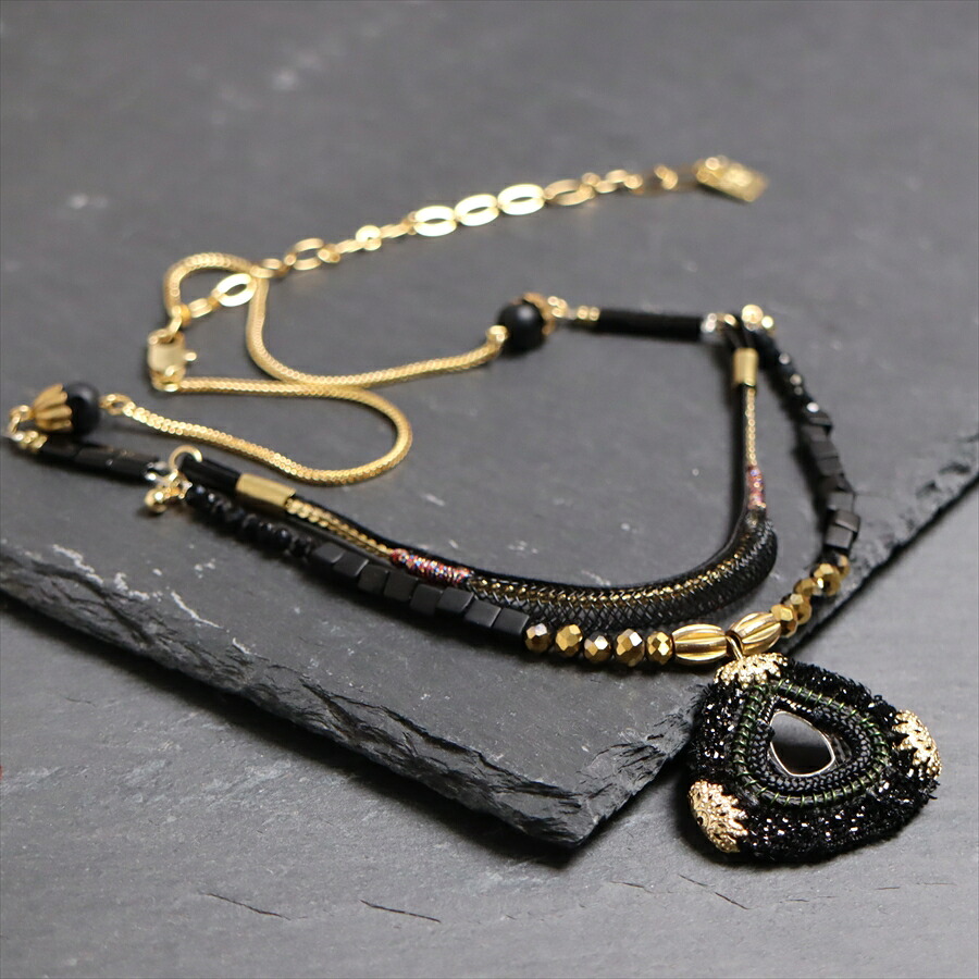 【10%OFFクーポン対象】アヤラ・バー　ネックレス ヒップコレクション Gilded Black　ゴールド＆ブラック