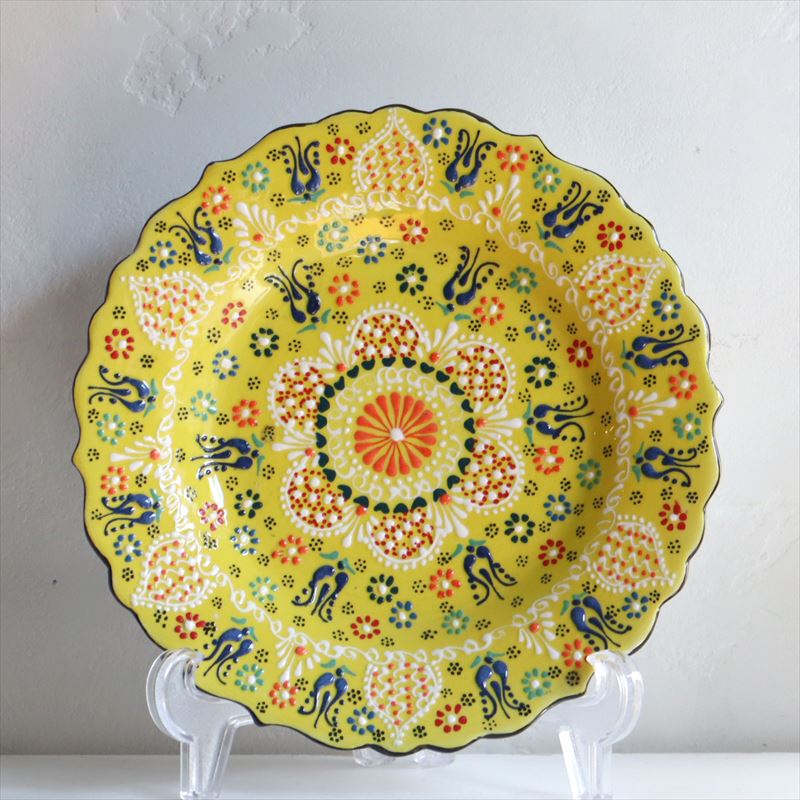 トルコ製　丸いボール形手描き陶器 トルコ製 丸いボール形手描き陶器