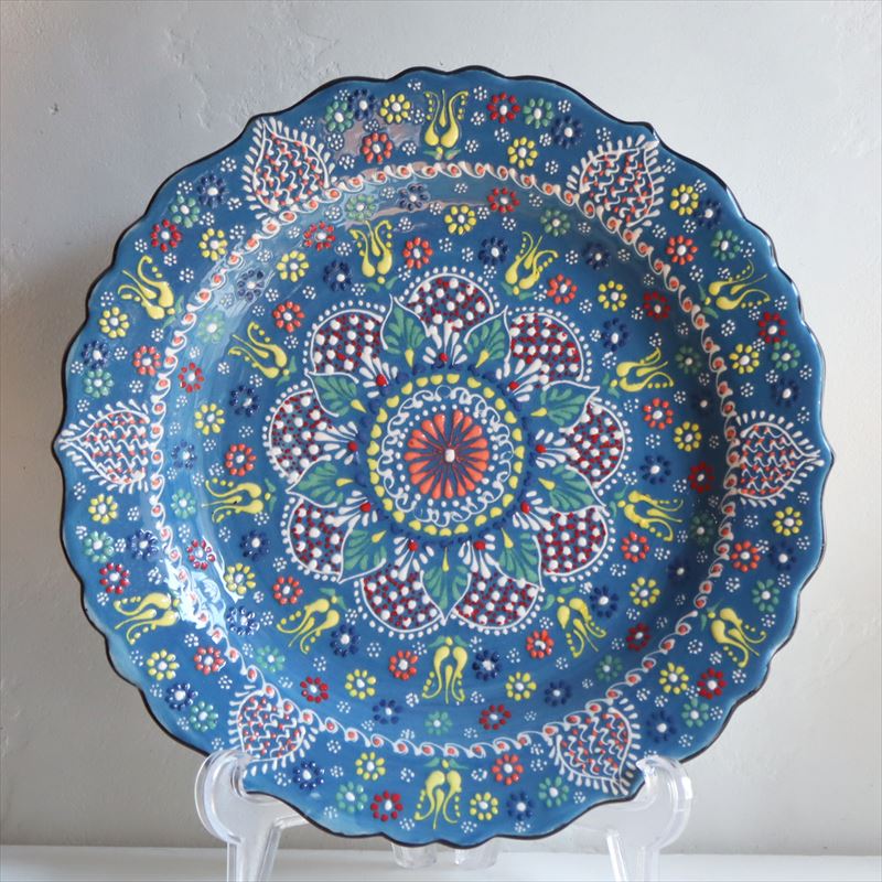 楽天市場】トルコ キュタフヤ陶器 アルハンブラ工房 直径30cm