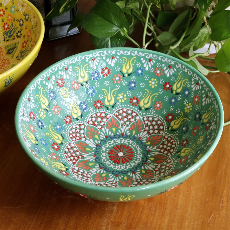楽天市場】トルコ製 ボウル 小物入れ (キュタフヤ陶器) 8cm グリーン