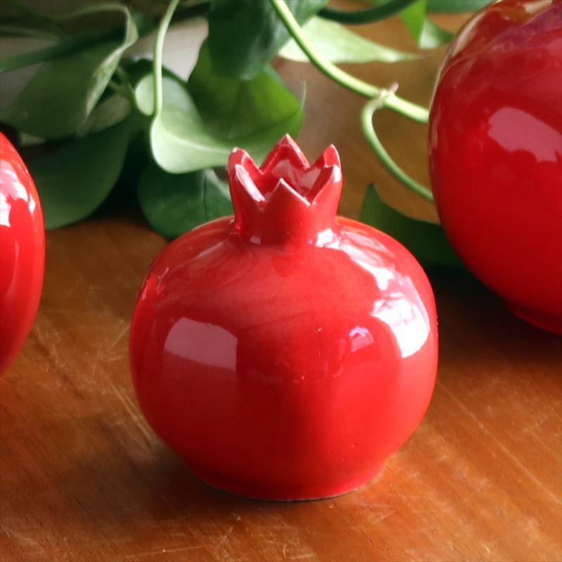 楽天市場】トルコ陶器 赤いザクロ Lサイズ 高さ11×直径10cm 石榴