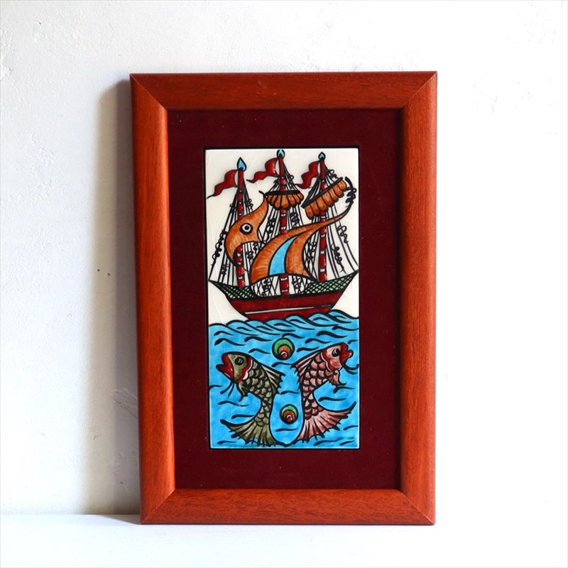 楽天市場】【15%OFFクーポン対象品】トルコ手書きタイル2枚額