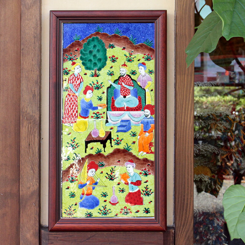 楽天市場】【15%OFFクーポン対象品】トルコ手書きタイル2枚額・細密画