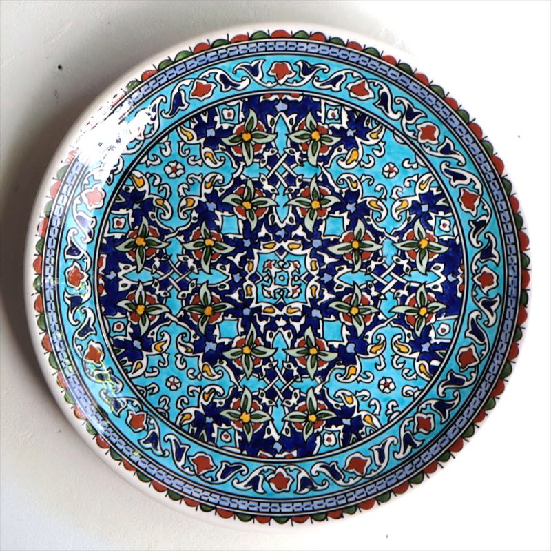楽天市場】トルコ 手書き絵皿 直径32.5cm 飾り絵皿 チューリップと