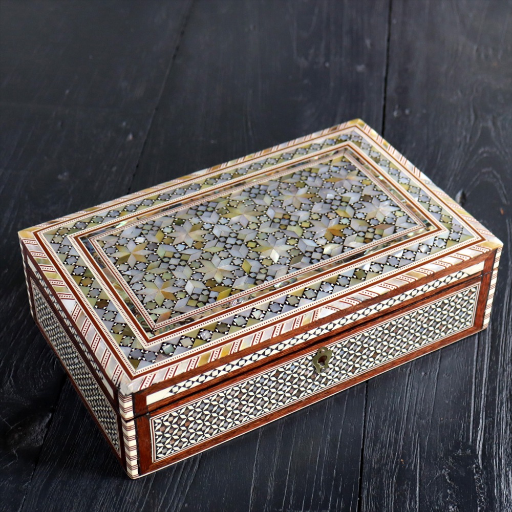 楽天市場】エジプト製螺鈿ジュエリーボックス六角形 Mother of