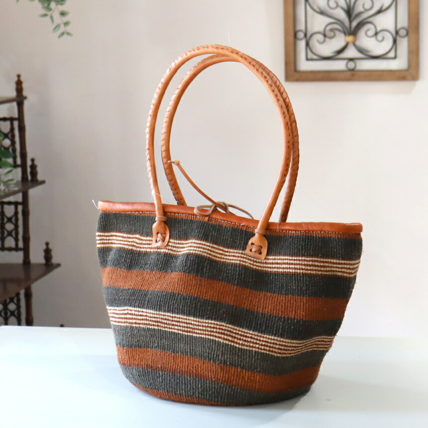 楽天市場】バオバブバック/アフリカのかごバック 【現品】 巾着
