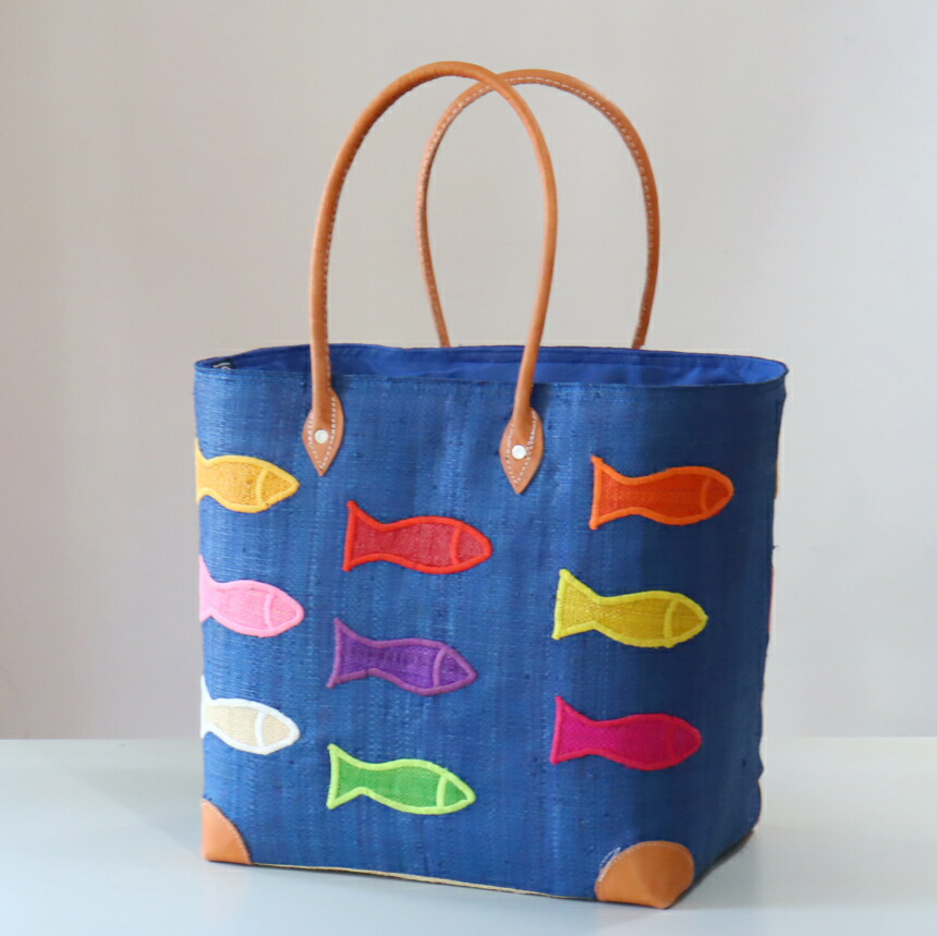 楽天市場】マダガスカル ラフィアのバッグ Lサイズ フレンチ マルシェ