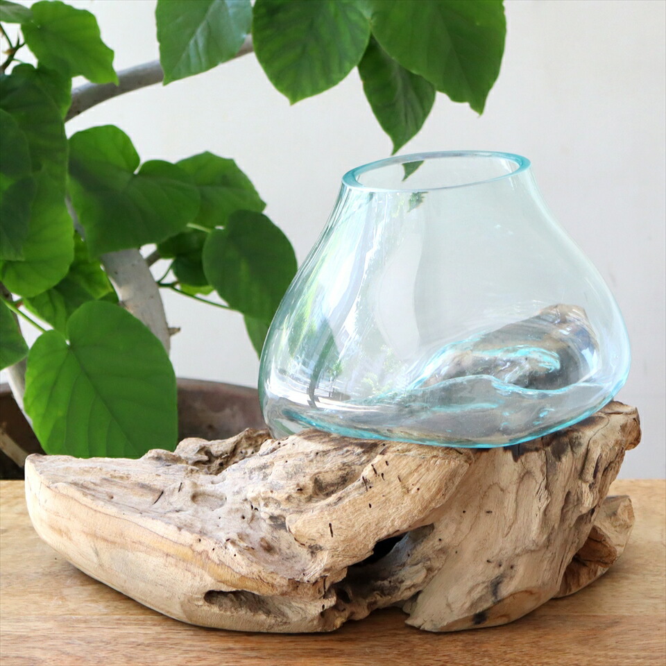 最大70 オフ 流木 フラワーベース 花瓶 H25 W33 D25cm ガラスベース Glass Planter Flower Vase Fucoa Cl