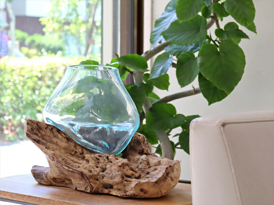 最大70 オフ 流木 フラワーベース 花瓶 H25 W33 D25cm ガラスベース Glass Planter Flower Vase Fucoa Cl