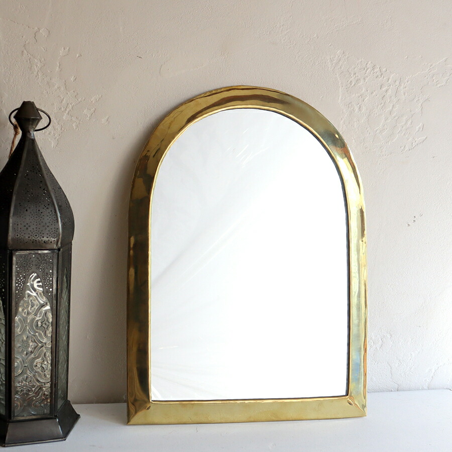楽天市場】モロッカンミラー 「真鍮 アーチS」 鏡 壁掛け ミラー