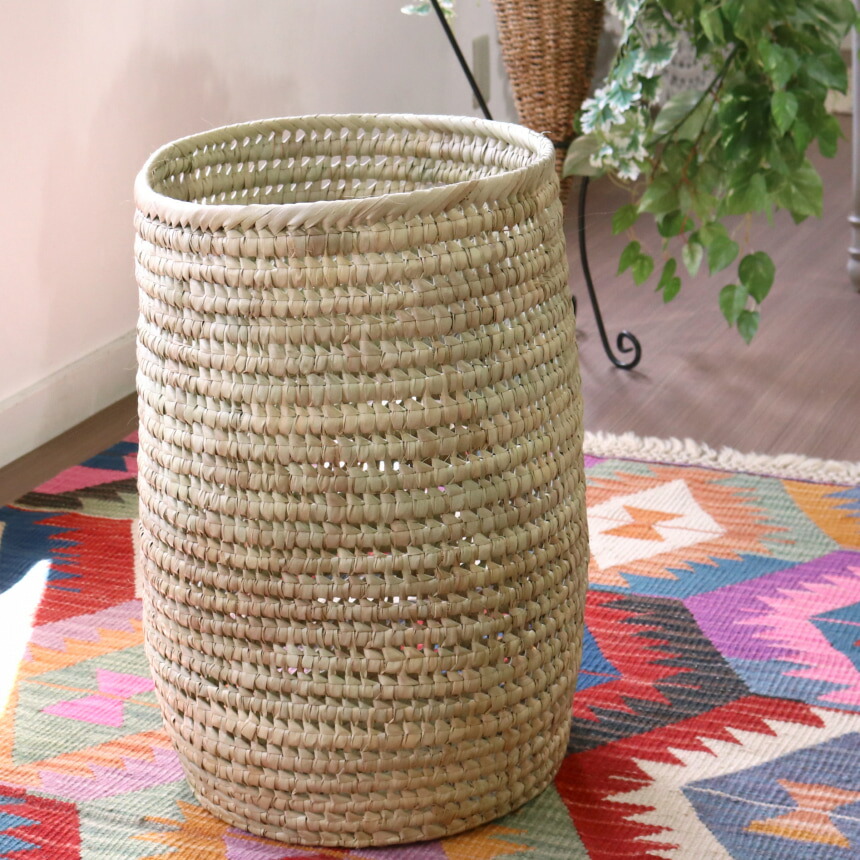 楽天市場】モロッコ バスケット とんがり タジン型 バスケットブルーの