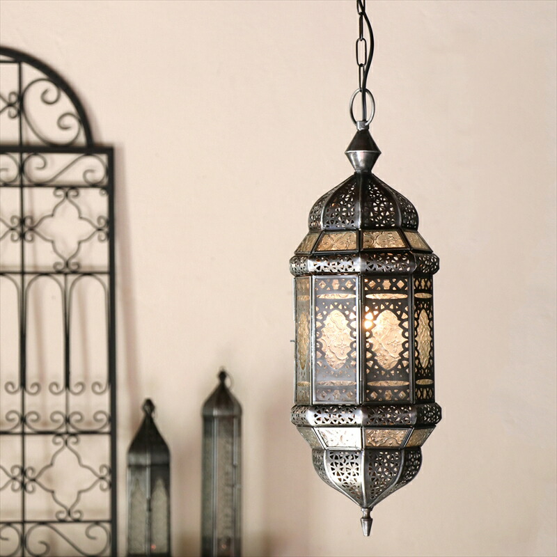 楽天市場】コロニアルスタイルガラスランプ 直径36cm 全長130.5cm