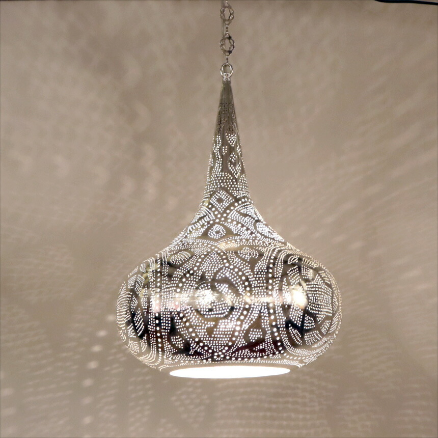 【10%OFFクーポン対象】モロッコランプ メタルシェード　ペンダントランプパゴダ形/Pagoda ロータス　Moroccan Metal shade Lamps