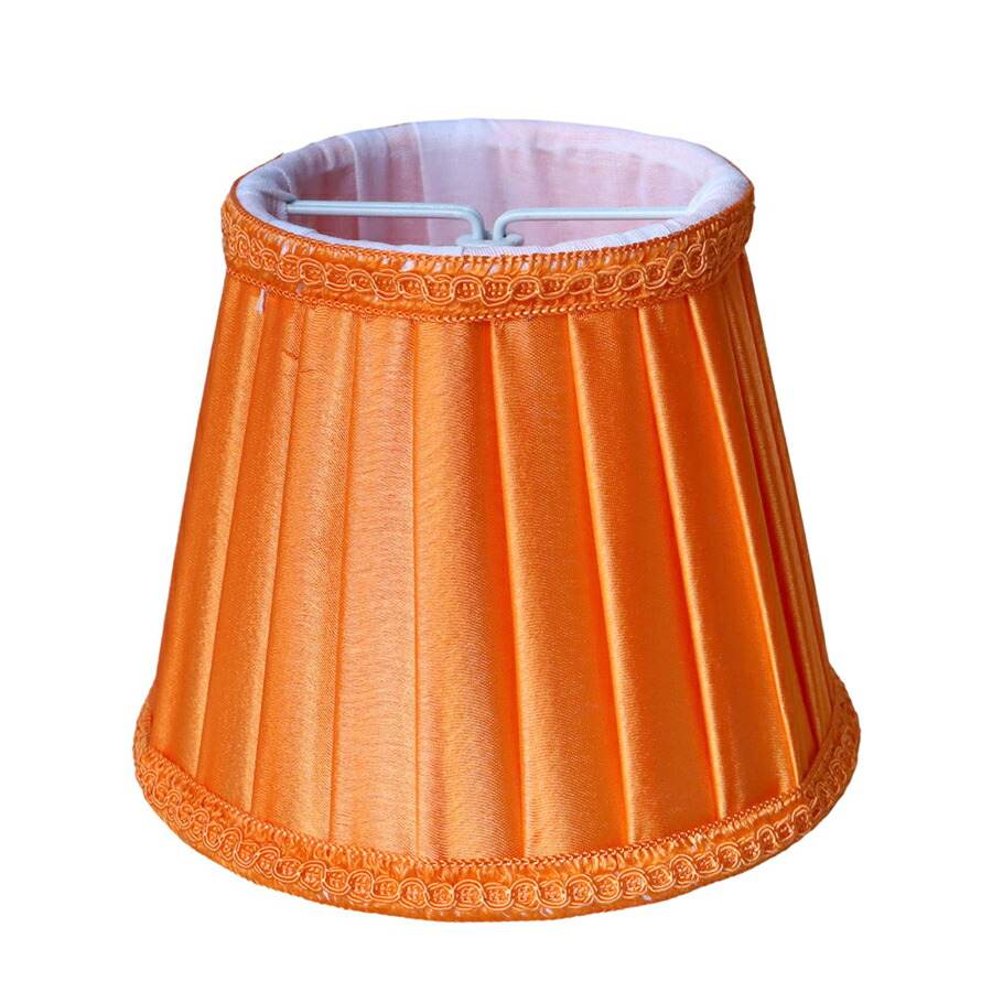 ランプシェード 布ランプシェード ピンタック F１３ｃｍ クリップ式オレンジ 最大 Offクーポン