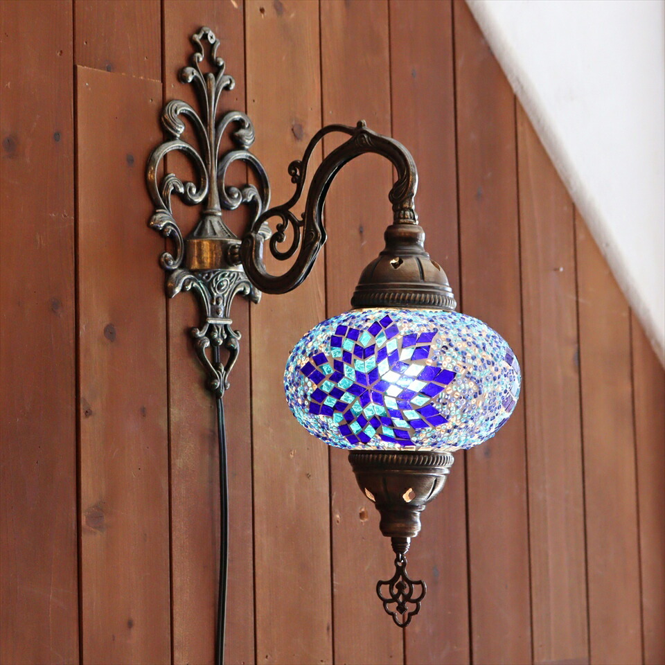楽天市場】トルコランプ モザイクランプ ウォールランプ 全高50cm