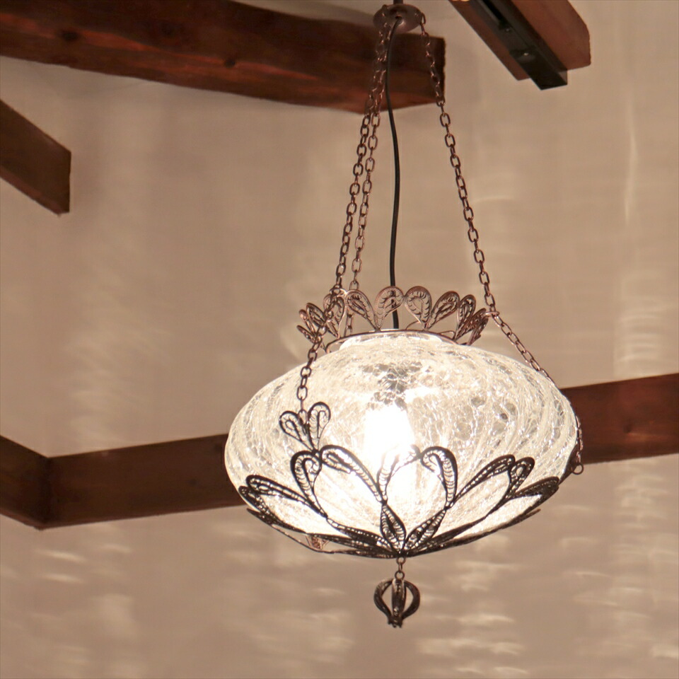楽天市場】トルコランプ/ガラスペンダントランプ・アイアンワーク