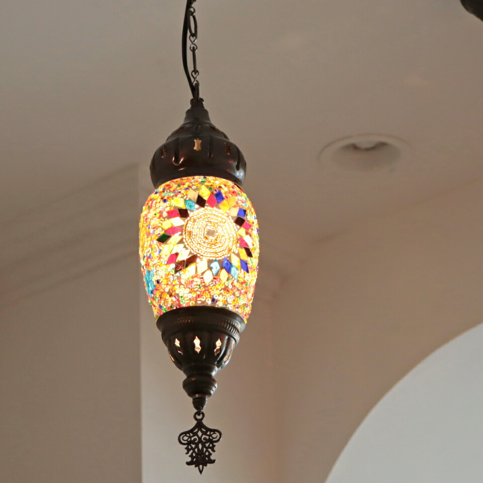 楽天市場】モザイクランプ トルコランプ 直径13cm 全高39cm カラフル