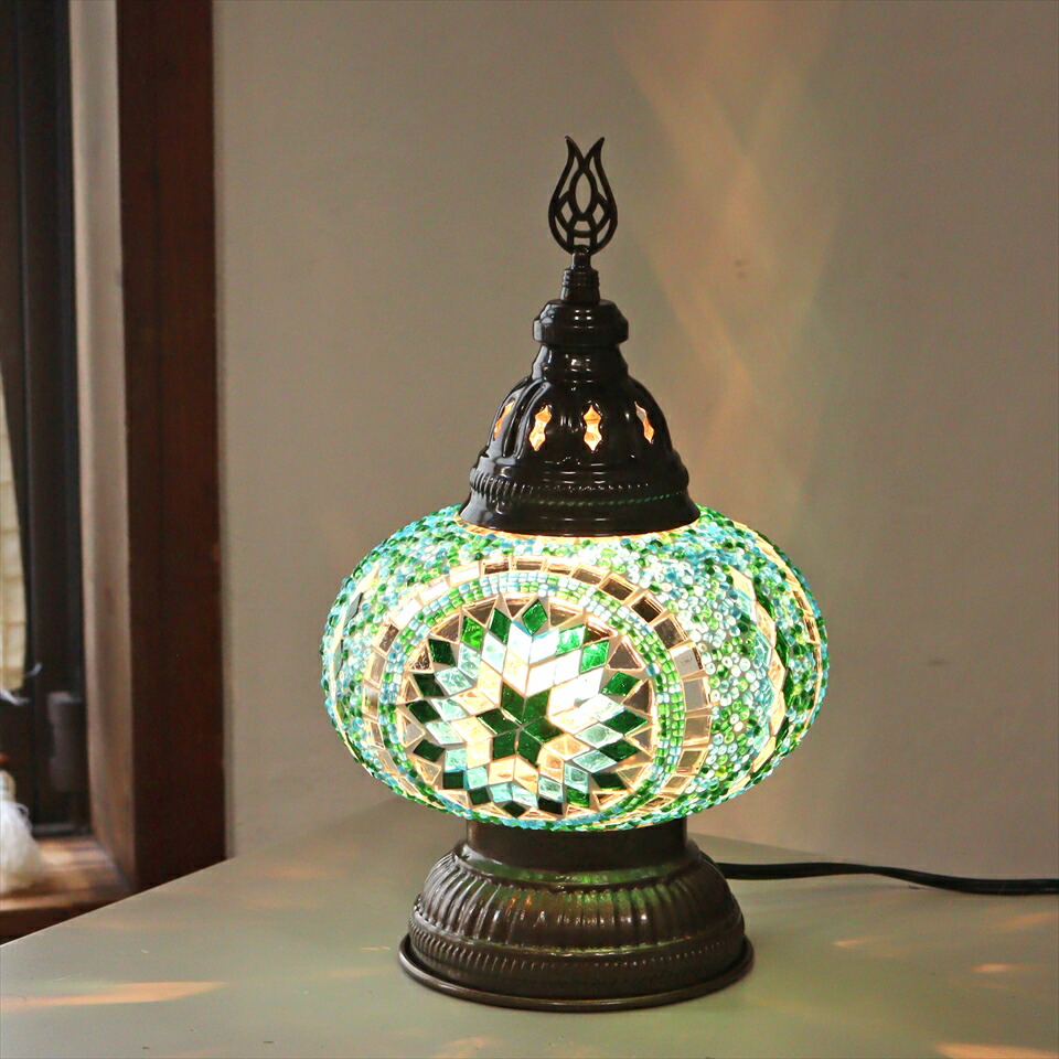 楽天市場】トルコランプ モザイクテーブルランプ 全高40cm 直径24cm