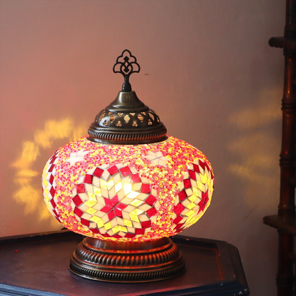 楽天市場】トルコランプ モザイクテーブルランプ 全高40cm 直径24cm
