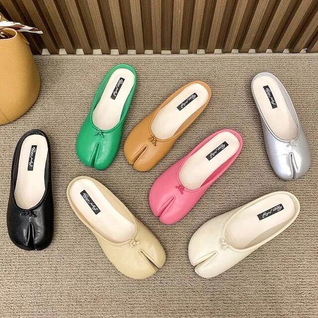 ハーフパンプス タビハーフパンプス スプリットトゥ シューズ aa3690 ハーフサンダル たびハーフパンプス ローヒール