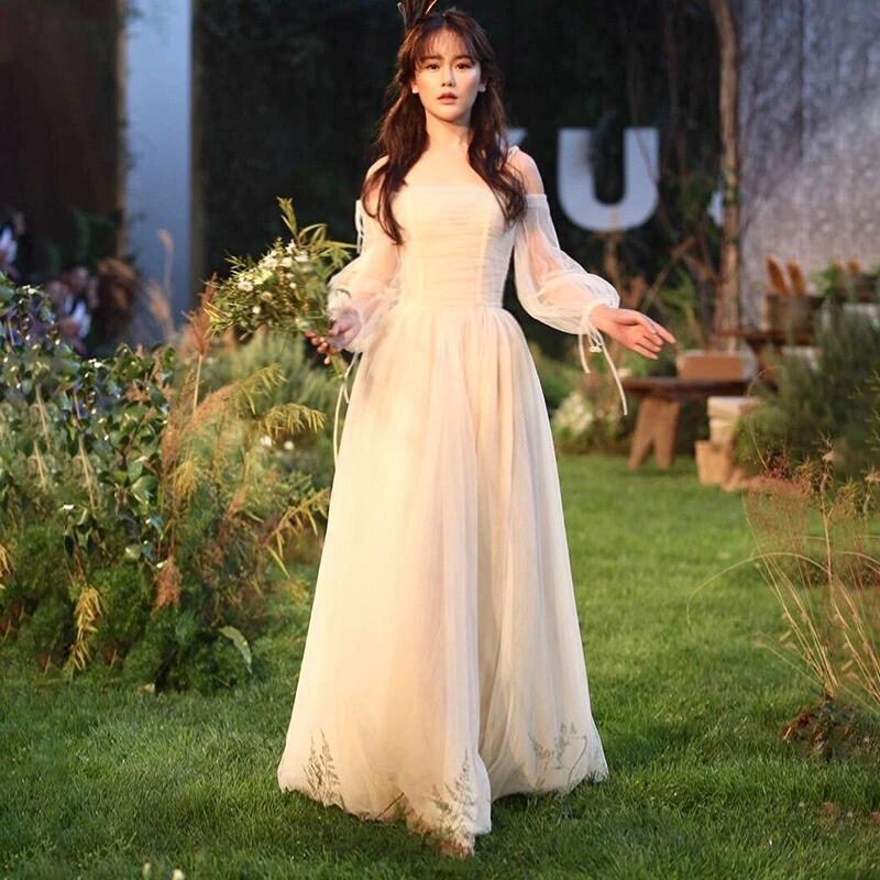ロングドレ ブライダル 挙式 花嫁 Wedding 海外旅行 前撮りドレス Aラインドレス 撮影 二次会 dress 花嫁 ウェデイングドレス