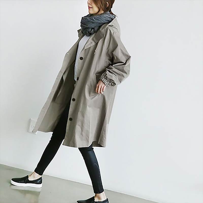 XL 秋 アウター 冬 春 フード付き シンプル か カジュアル 綿 ロング 3XL レディース 前開き コート 4XL 2XL 大きいサイズ 長袖