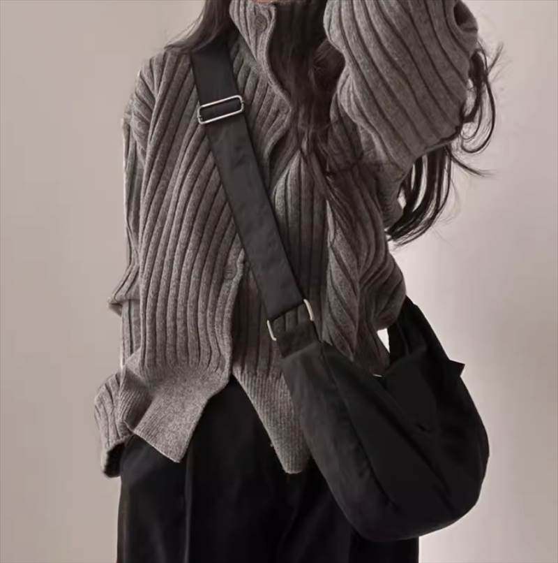 好いたらしい こなれ感 レトロ リブニット 落っこちる肩先 流行り物 かっこいい 成年者好いたらしい 惜しみ無い メンズライク 落っこちる肩先