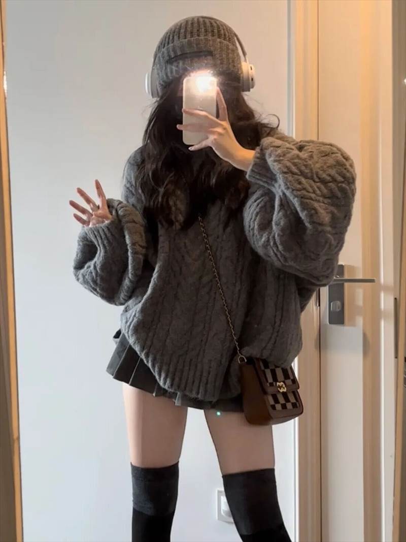 楽ちん 上品 S お出かけ 暖かい ワイド 暖かい ミドル丈 だぼっと感 コーデ M レ デート シンプル 長袖 Vネック ニット かわいい