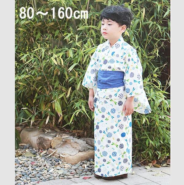 和装 和服 キッズ浴衣 浴衣セット キッズ かわい 男の子 帯 子供