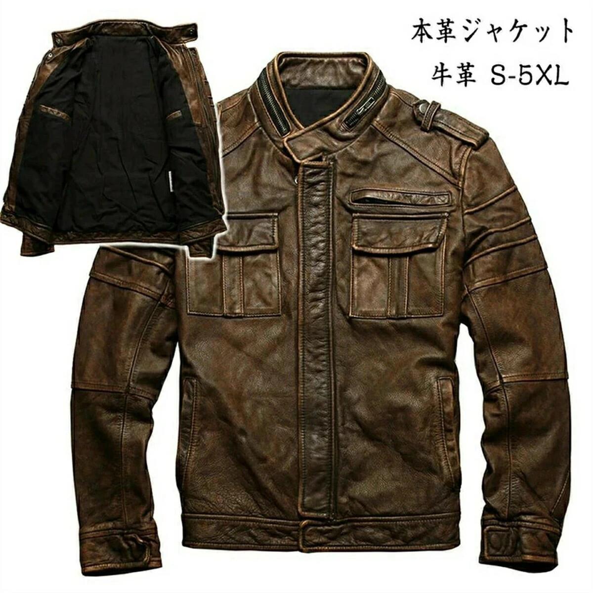 本革ジャケット 牛革フライトジャケット レザージャケット 革ジャン 本革 革ジャケット レザーコート メンズ 父の日 高品質 防風 防水 防寒 送料無料大きいサイズ 小さいサイズ|キミアイ商事