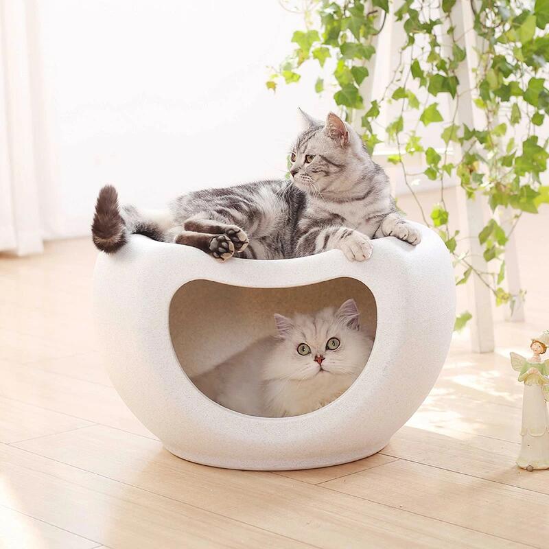 猫ベッド キ 木製 子ども イス ペットベッド マット ベッド スツール 猫ハウス チェア 収納 猫 ネコ 椅子 座れる ハウス ペット 6,761円