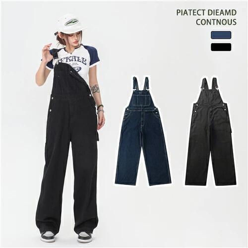 夏 春秋 レディース 大きい 黒 サロペット ブルー レディース xs パンツ ボトムス デニム 2xl パンツ オーバーオール レディース